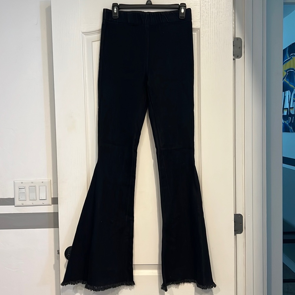 Newbury Kustom Black Pull on flares
